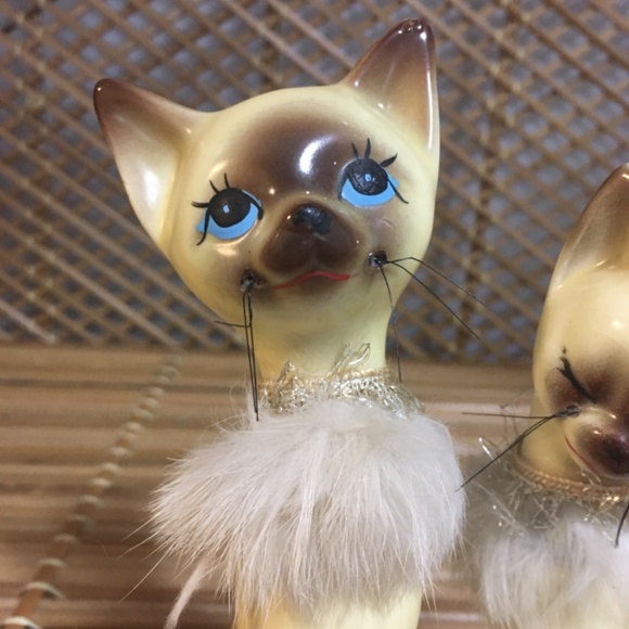 Vintage 1950s Siamese Cat Figurines - Picture 4 of 4